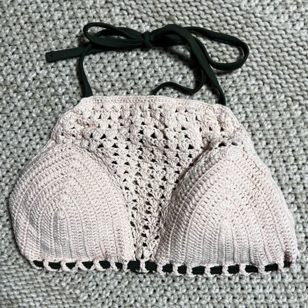 Exhilaration | Size M‎ | Super Cute Cream Lace Bikini Top | 0073